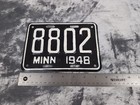 1948 Minnesota License Plate Shorty Four Digit 8802