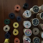 Lot 84  Vintage J p Coats   Clark Star  Talon Sewing Thread Empty Wooden Spools