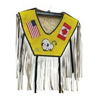 Vintage Native American Pow Wow Regalia Ceremonial Beaded Vest Us Canada Buffalo