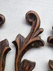 Three Antique 1800s Hand Carved Wood Corbels Architectural Salvage Victorian 