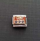 Fdny Fire Department New York Italian Charm Link Stainless Steel Enamel 9mm
