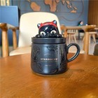 2024 Hot Starbucks Halloween Black Cat Reward Coffee Style Ceramic Mug With Lid