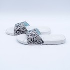 Puma Women s Cool Cat Snake Slide Sandals 380794-01 Black white silver