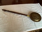 Antique Vintage Copper   Brass Bed Warming Pan Bed Warmer W  Wooden Handle 32 