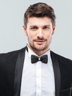 3 Pieces Rhinestone Bow Ties For Men Pre-tied Bow Black Black Silver Silver