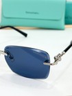 Tiffany   Co  Tf5032 Rimless Sunglasses Silver Black Navy Blue 58-17-140