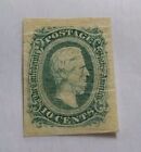 Csa Confederate 1863-64 10 C Green Stamp Jefferson Davis- Mint Original Gum Id5