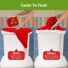 Christmas Santa Toilet Seat Cover And Rug Set Funny Decoration Bathroom Set Of 5