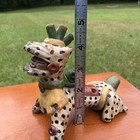 Extremely Rare Vintage 6  Aztec Mayan Clay Jaguar Man Ocarina Flute