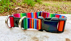 1 Inch Wide Breakaway Dog Collar For Large Dogs - Colorful Striped Made In Usa