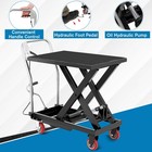 Hydraulic Lift Table Cart 1100lbs Capacity 32  Lifting Single Scissor Lift Table