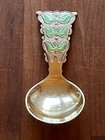 Vintage 1952 Sterling Silver Enamel Christmas Spoon Dove Design