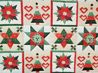 Beautiful New Handmade   Quilted  christmas Patchwork  Print Large Lap Quilt