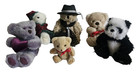Lot Of 6 Bear Plush Aurora Ty Bear Russ Purple Plush Brown Panda Stuffed Animal