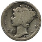 1916-d Mercury Dime Pcgs Ag3 Cac Circulated Key Date 10c