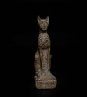 Authentic Ancient Egyptian Granite Cat Statue Bastet Goddess Artifact Figure Bc