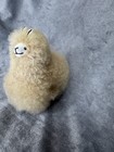 Vintage Alpaca Stuffed Animal Plush Real Fur Handmade Peru  4 5  Tall Peru Gift