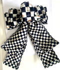 Mackenzie Childs Courtly Check Elegant Bow Large Brand New - Nwt Last One  Nip