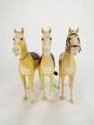 1965 Louis Marx Vintage Johnny West Thunderbolt Palomino Horse 13  Lot Of 3