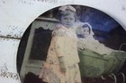 Antique Or Vintage Metal Mirror 6  Little Girl With Antique Doll Photo