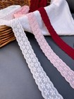 Pink Eyelet Lace Trim About 1 In Wide For Bridal  Embroidered Cotton Ribbon