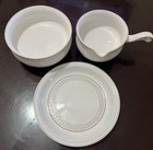 Denby Lorenzo Medici Vintage Gravy Boat Saucer Plate  Bowl Stoneware Lot Of 3