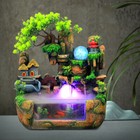 Indoor Water Fountain With Led   Mist Resin Rockery Waterfall Home Decor Art Dec