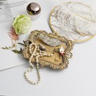 Funly Mee Gold Metal Jewelry Tray Ring Holder 5 3 X 3 5 X 1 2 Inches