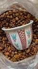 Vintage Arabic Coffee Cup - Traditional Middle Eastern Finjan - Hand Painted