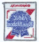 Original Pabst Blue Ribbon Beer Patch Vintage Embroidered 2 75 x3 5  C1975-85