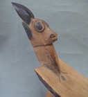 Good West African Tribal Art Carved Wooden Lobi Antelope Stool By Sikire Kambire