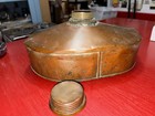 Vintage Copper Bed Foot Warmer Hot Water Bottle Container Original Antique