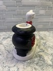 Vintage 1963 Holt-howard Ceramic Reindeer Christmas Candle Holder Tinsel - Rare 