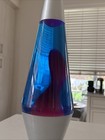 Lava Lite Lava Lamp Blue Liquid Pink Lava Silver Base Retro Light The Original