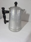 Antique Aluminum Wood Handled Wear-ever Coffee Pot percolator  