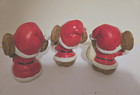Homco Vintage Porcelain Christmas Santa Mice Set  Of Three Figurines Decor