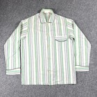 Vintage 50s Arnys Paris Pajama Set Men Size Small A38 Striped Shirt   Pants 60s