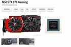 Msi Gtx 970 Gaming 4gb Gddr5 Graphics Card   2x Dvi Hdmi Dp   