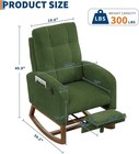 Upholstered Nursery Rocking Chair Glider Rocker Recliner W footrest Usb Port