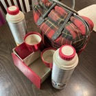 Vintage Thermos Picnic Set Vacuum Bottle  2484 Norwich Conn U s a W Extras Read