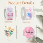 1000pcs Thank You Stickers  500 Round And 500 Heart Shaped Thank You Multicolor