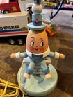 Vtg Humpty Dumpty Lamp Nightlight Wooden Blue Base Nursery Childs Decor
