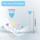 200pcs Sewing Pins Flat Head Straight Pins  Colored Pearl Head Stick Pin Long 2 