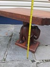 Art Deco Hand Carved Wood Elephant Side Plant Table Foot Stool Vintage Prop 22 
