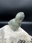 Inuit Canadian Eskimo Art Carved Green Soapstone Bird Signed Vintage Read More