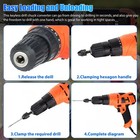 4pcs 1 4  Hex Shank Keyless Drill Chuck Adapter Quick Change Converter Driver