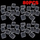80 Pcs Case Holder For Micro Sd Sdhc Memory Card Box Storage Hard Plastic N865