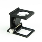 Metal Linen Tester Loupe 8x Led Folding Cloth Thread Counter Magnifier Lupa