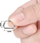 Eboot 100 Pack Metal D Ring  1 2 Inch 