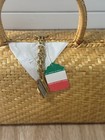 Straw Basket Woven Handbag Tote Bag Purse Vintage Made In Italy New